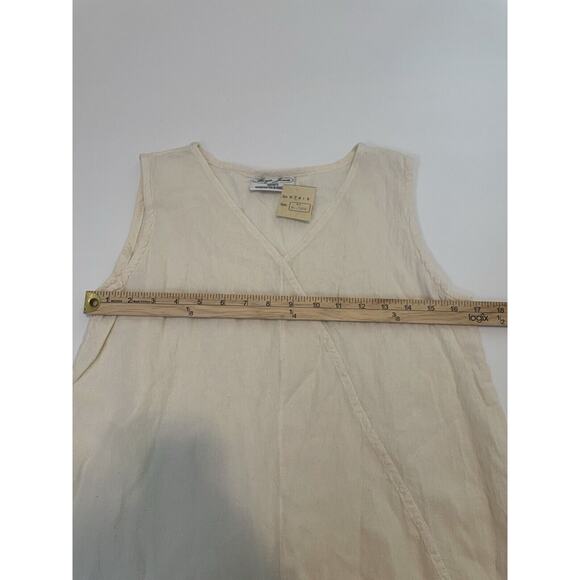 NWT Maya Jones Imports Size S Cream Tunic Tank Top 100%Cotton Handmade Guatemala - Picture 5 of 6